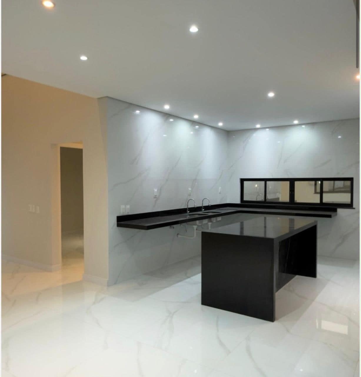 Cozinha integrada da casa duplex